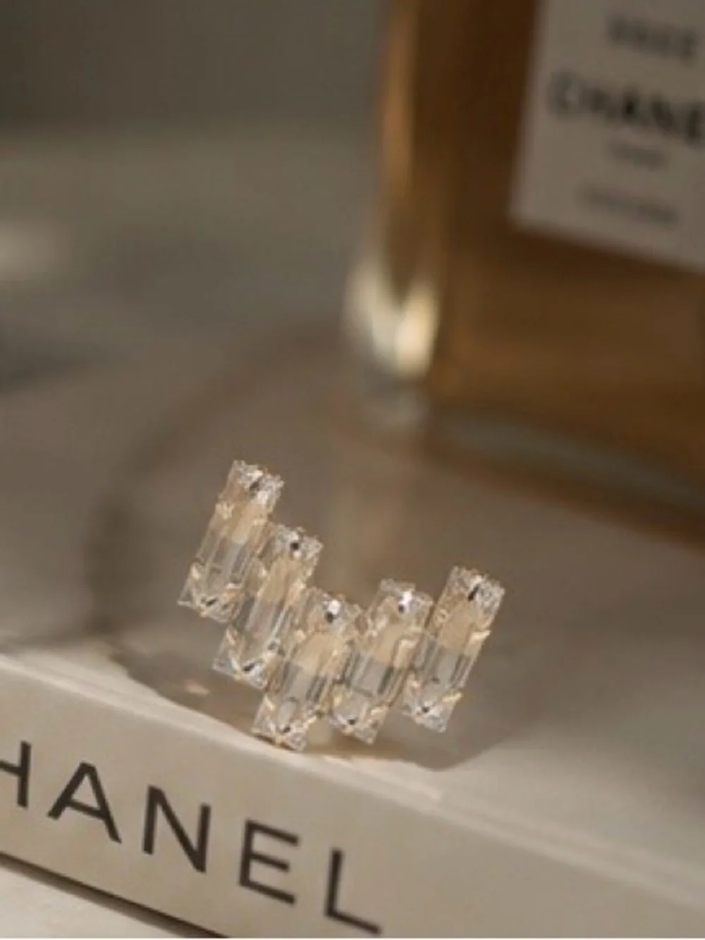 Radiant Baguette Crystal Cocktail Ring